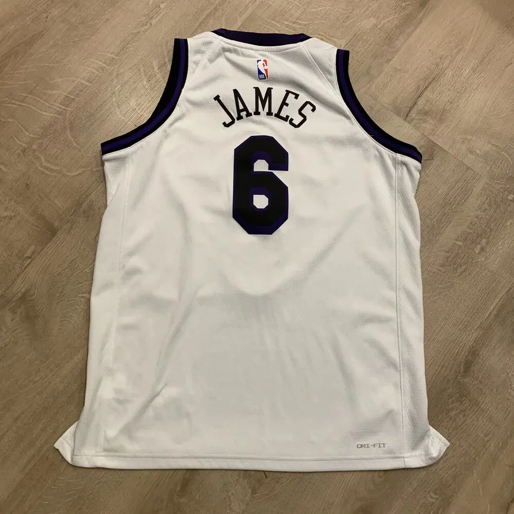 Nike NBA LeBron James #6 LA Lakers City Edition Swingman Jersey Youth Boys Large